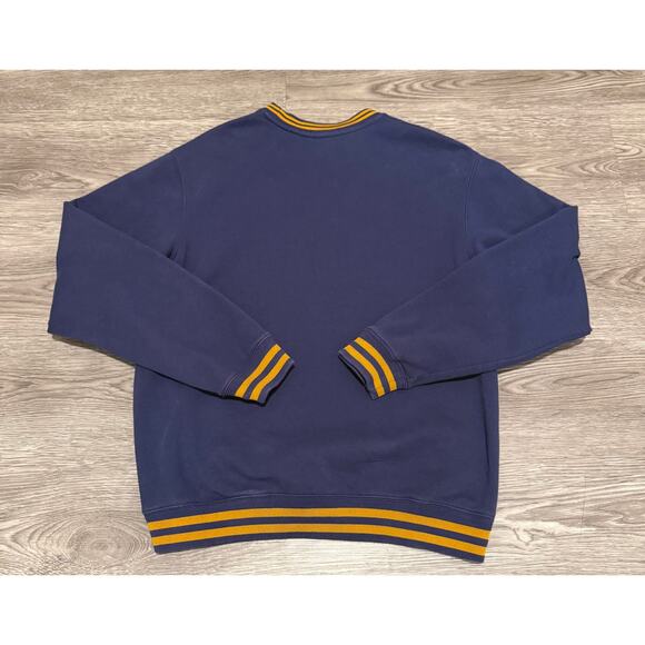Yale University Crewneck Sweatshirt Navy Blue Collegiate Varsity Pullover M Y2K - Picture 2 of 5